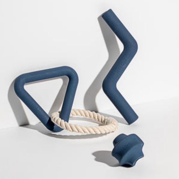 WILD ONE | Triangle Tug Small Dog Toy in Navy - Picture 5 of 10